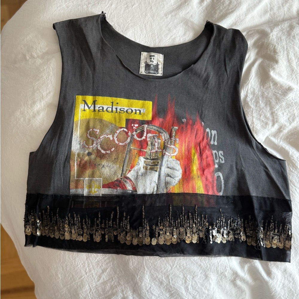 LF Vintage Furst of a Kind Graphic Muscle Tee with Gold Accents